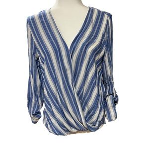 Striped blue and white blouse